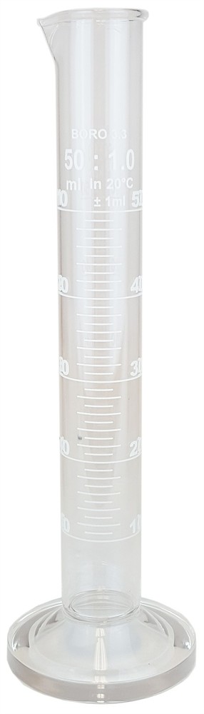 Cylinder, Double-Scale, Borosilicate Glass, 50ml