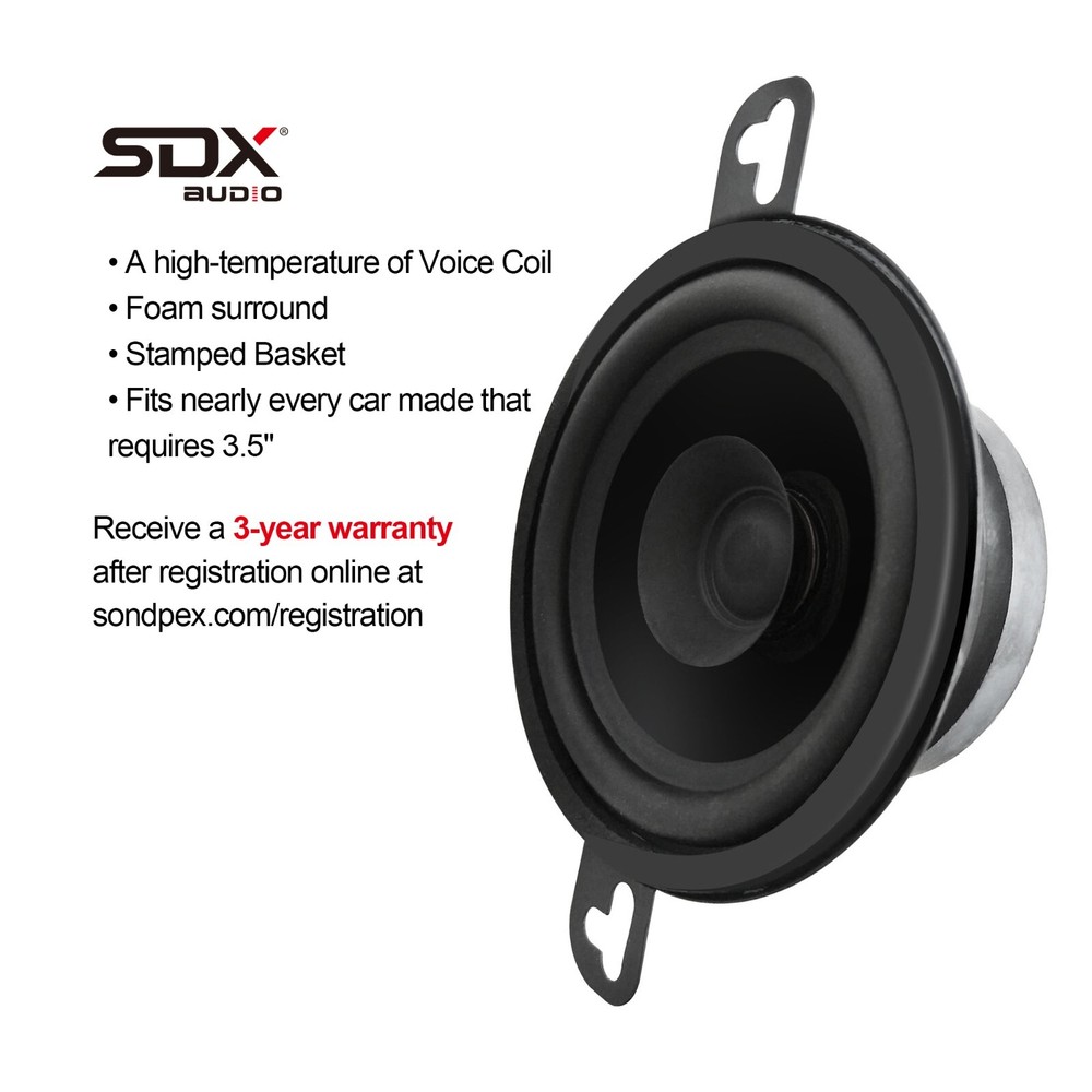 SDX Audio 3.5” Replacement Car Speaker - Sold Individually
