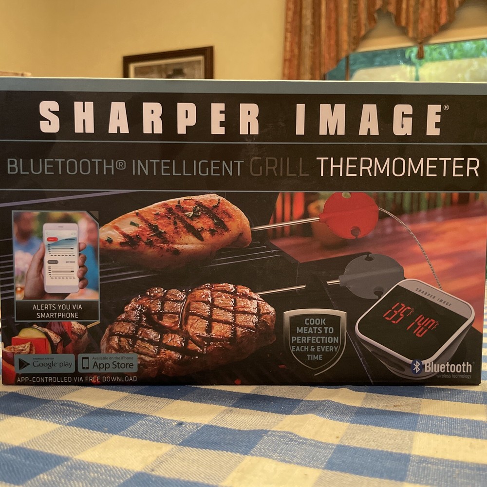 Grill Thermometer Sharper Image Bluetooth Intelligent Apple/Android New In Box