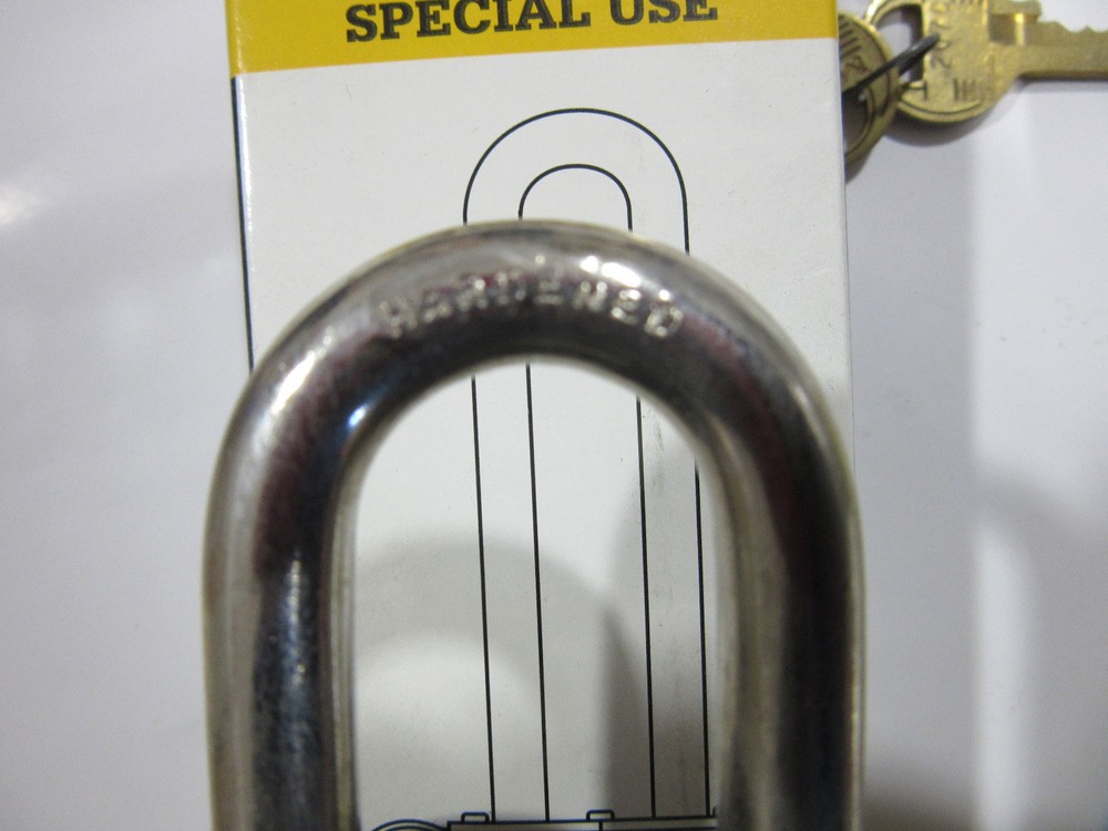 (6) Master Lock 1LJ Hardened Pad Locks Long with two Keys Keyed Different NEW!!!
