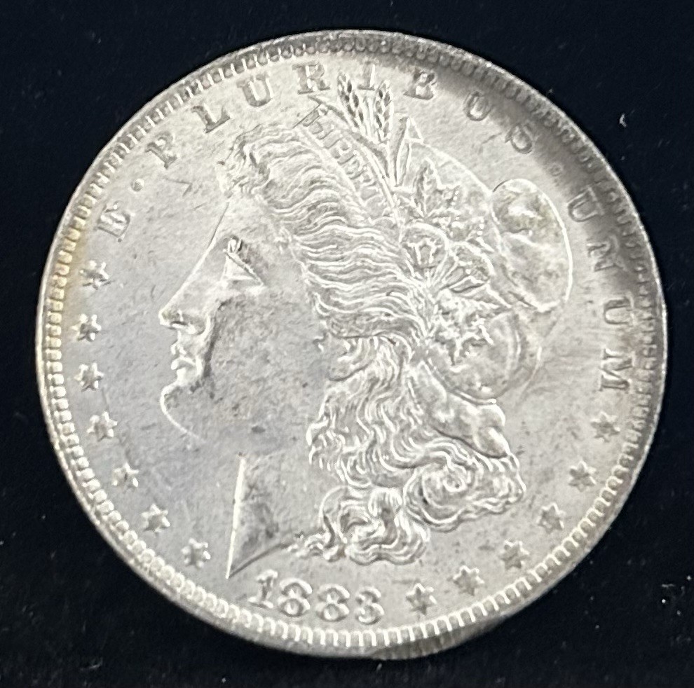 1883-O MORGAN SILVER DOLLAR, BU, GORGEOUS Example
