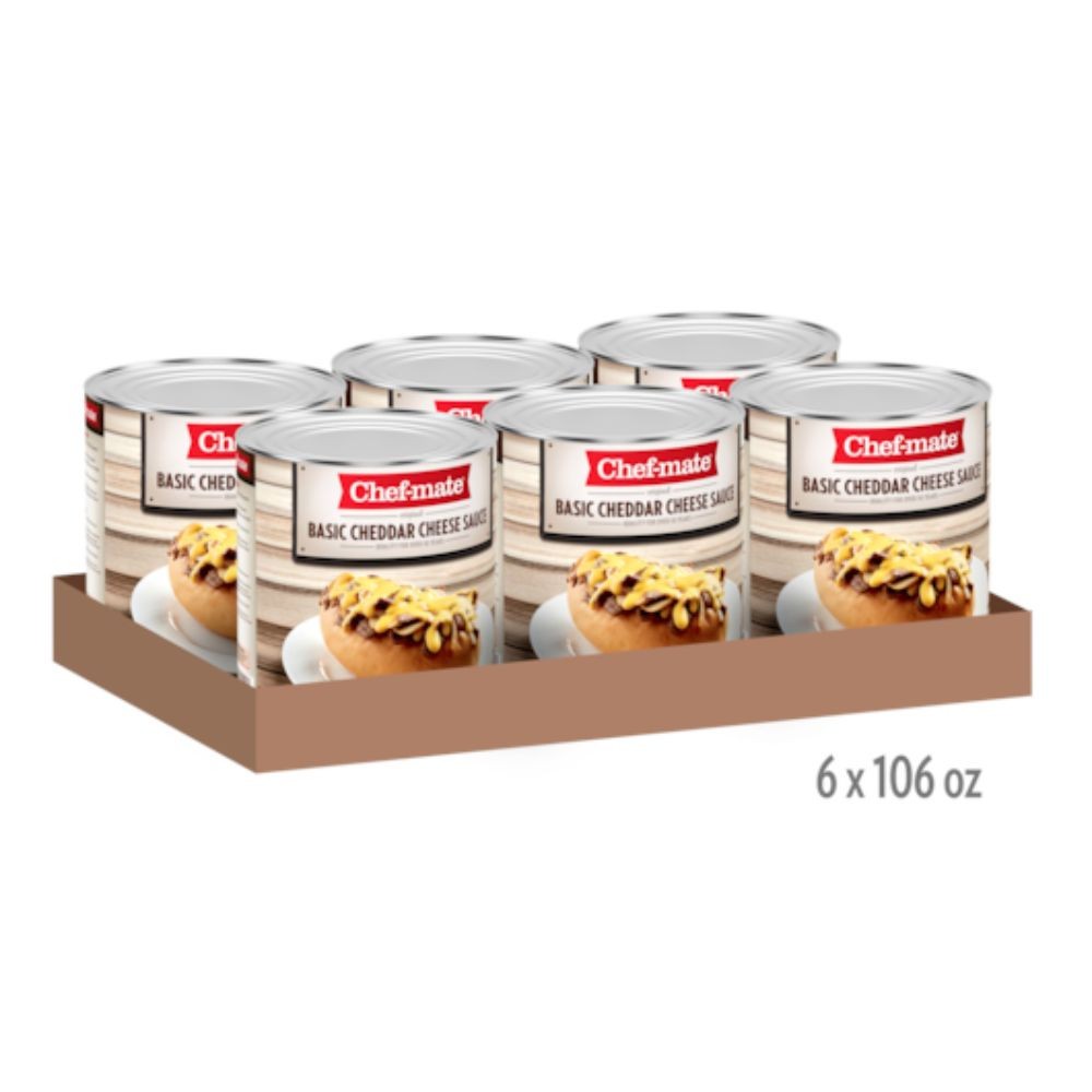 Chef-Mate Basic Cheddar Cheese Sauce, 106 Ounces, 6 Cans Per Case