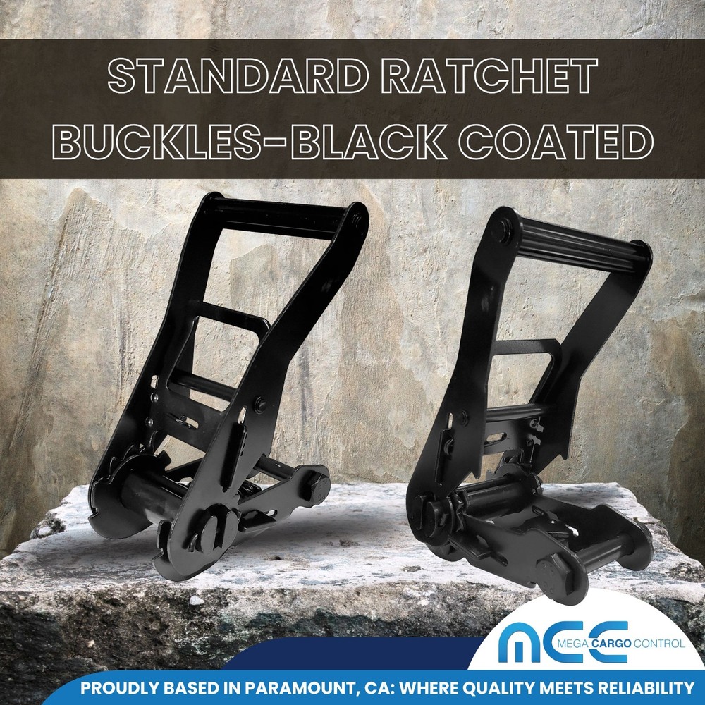 Mega Cargo Control 2" Replacement Standard Ratchets, Black Coated, 8-Pack