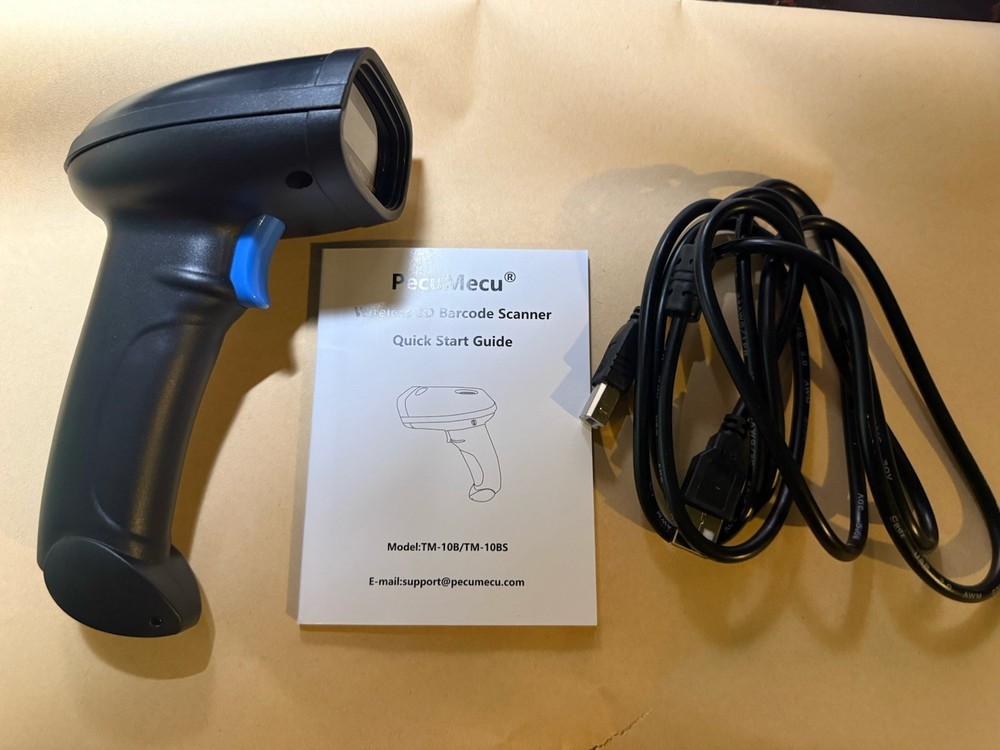 PecuMecu Bluetooth 1D&2D Barcode Scanner 3-in-1 Wireless USB QR Data Matrix Scan