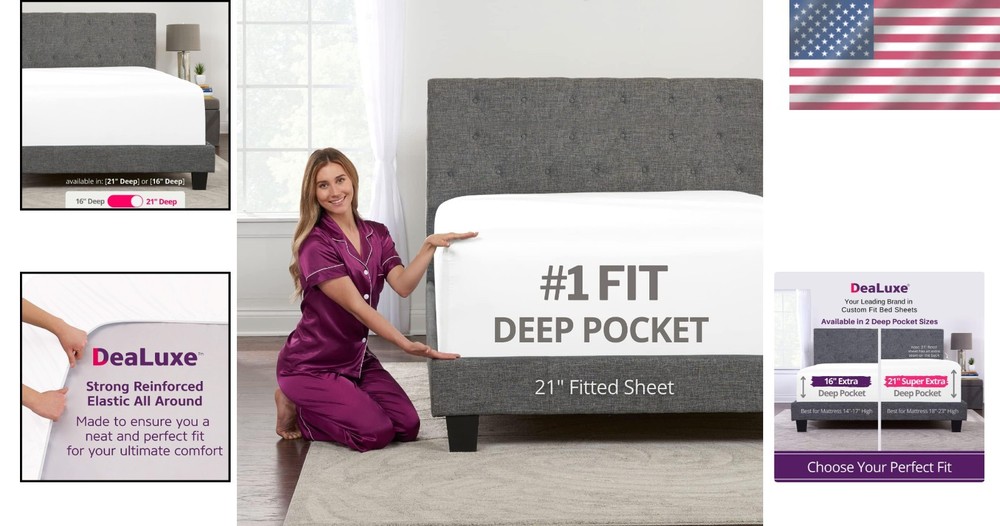 Luxury Microfiber King Fitted Sheet - Extra Deep Pocket 21