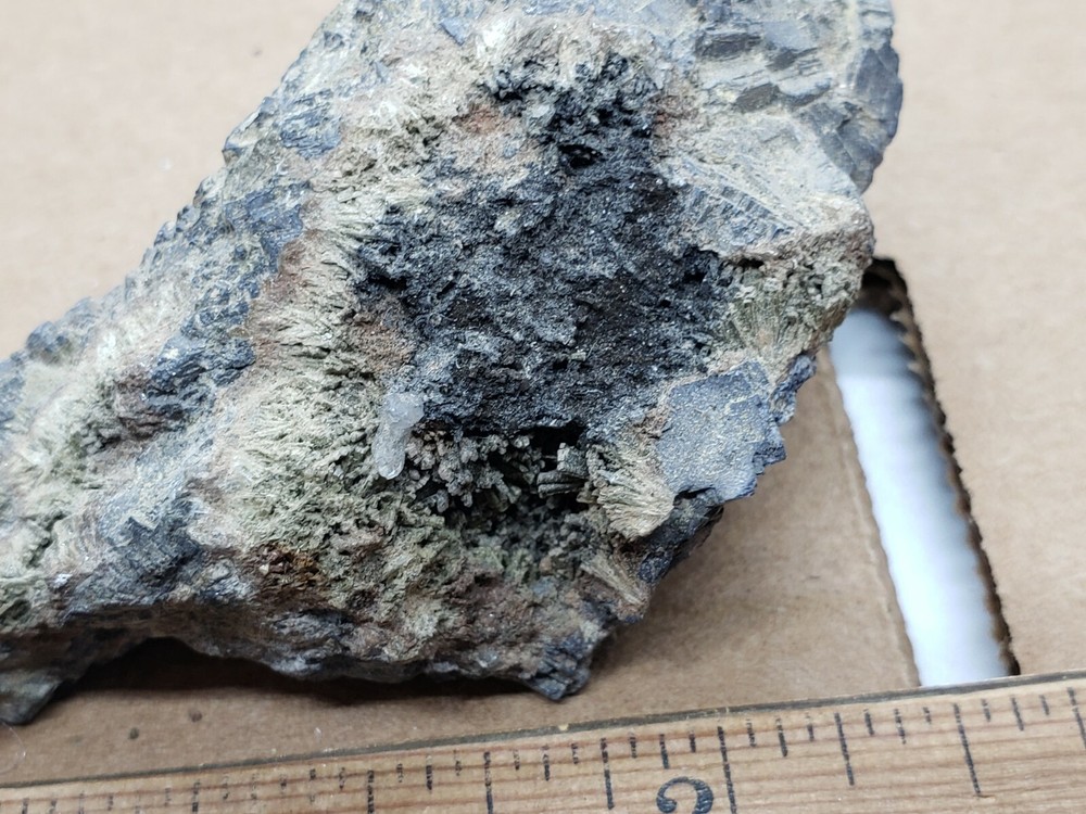 Nice Johannsenite on Galena Specimen