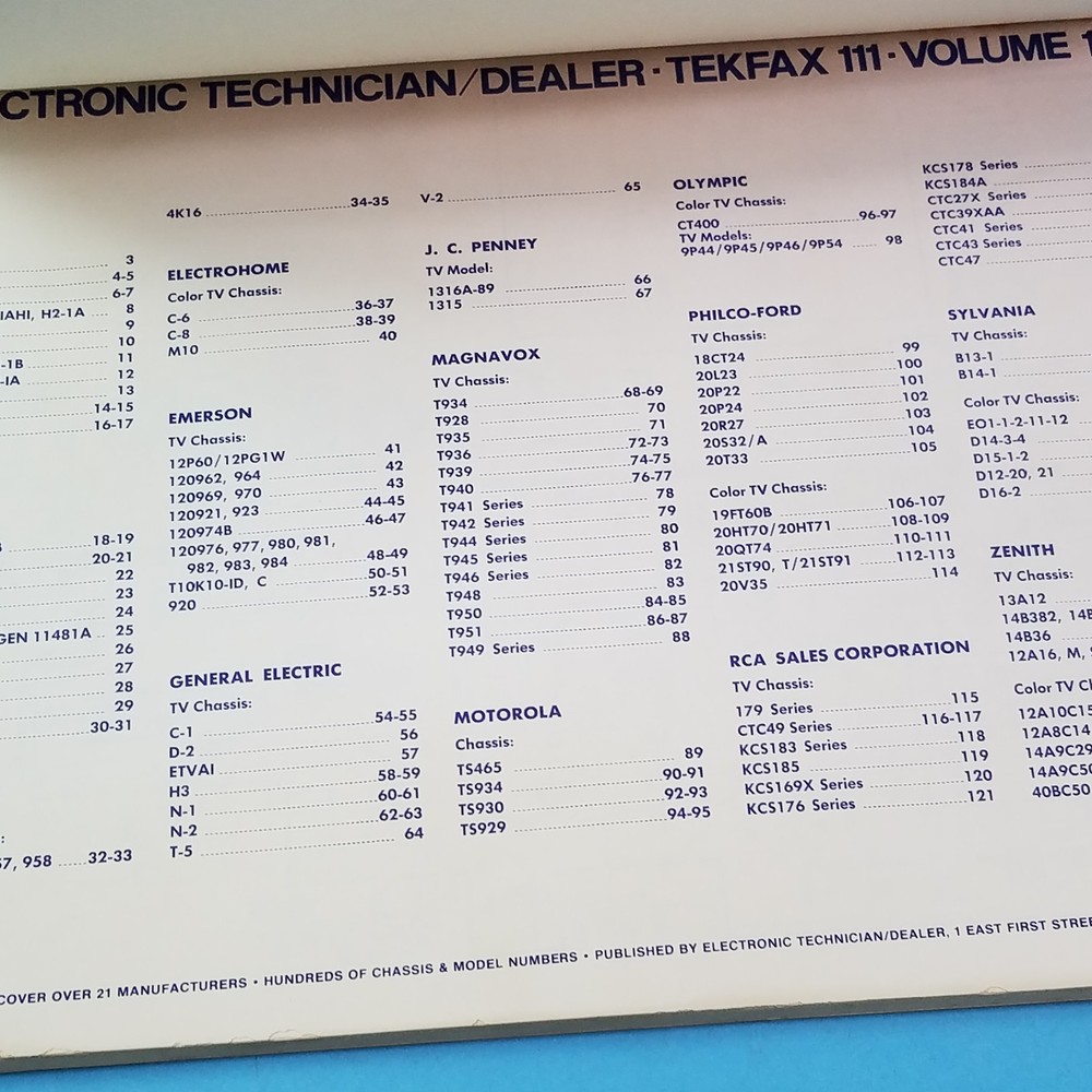 Vintage TEKFAX 111 Volume 11 from 1973