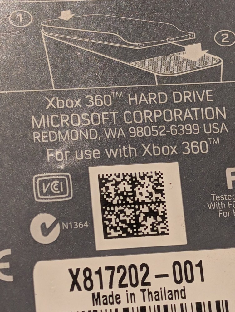 Official Microsoft Xbox 360 Hard Drive HDD 60GB External Storage