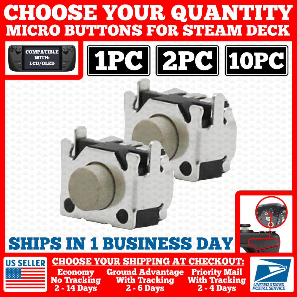 Shoulder Micro Button Steam Deck LCD/OLED Left/Right Bumper L1/R1 Replacement