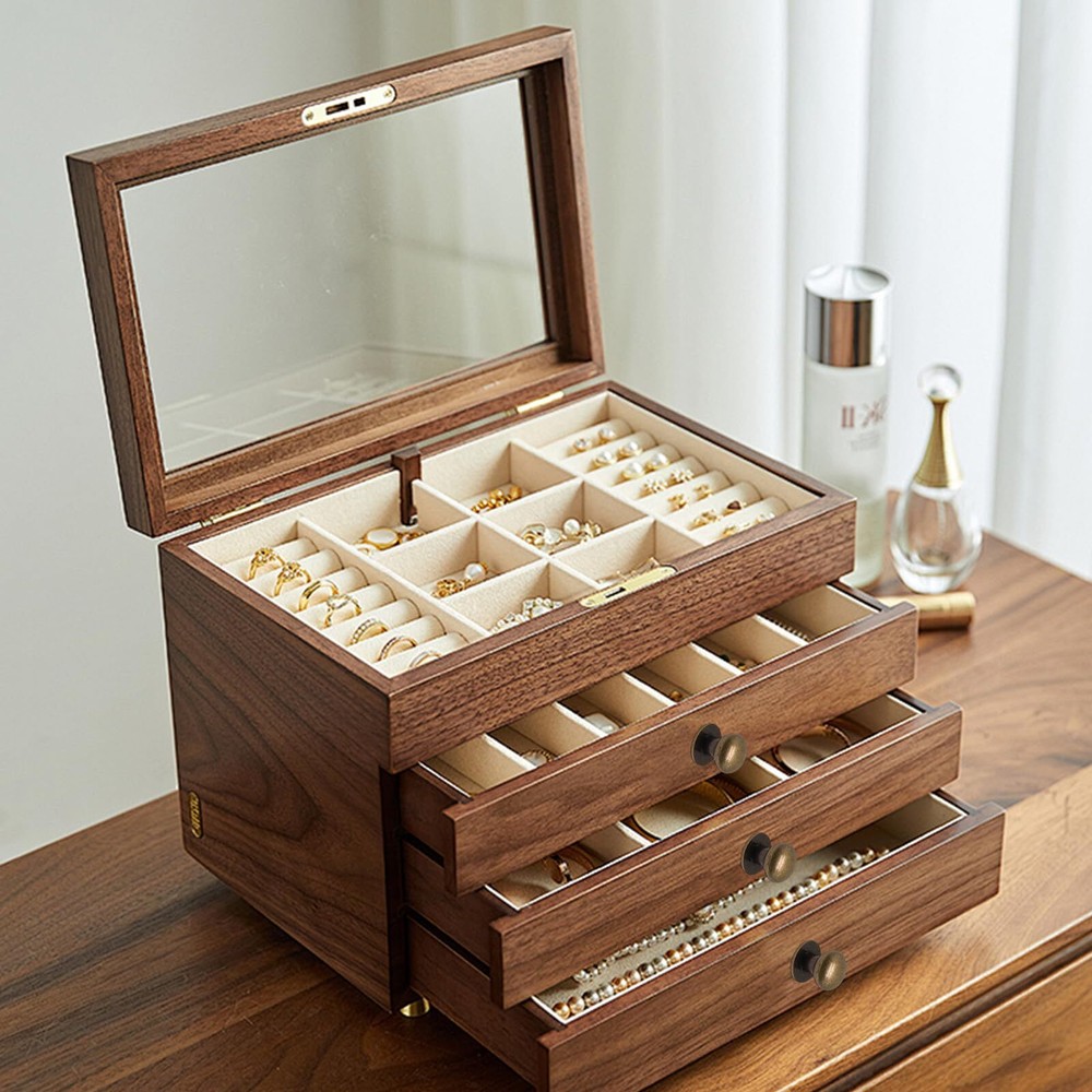 32Pcs Mini Drawer Pulls Small Knobs Metal Round Mini Knobs Handles for Wood Case