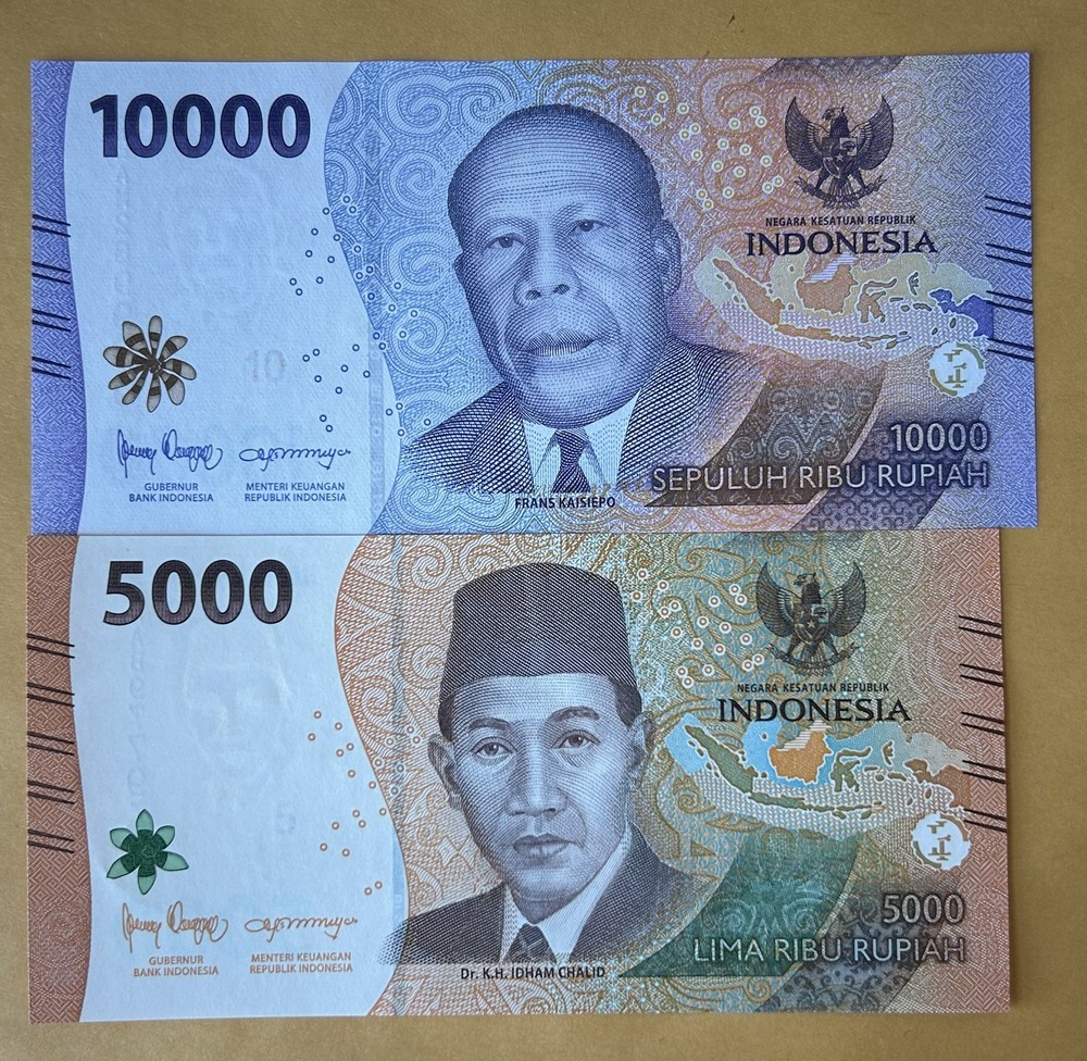 Indonesia . 5000, 10000 RUPIAH  2022  UNC
