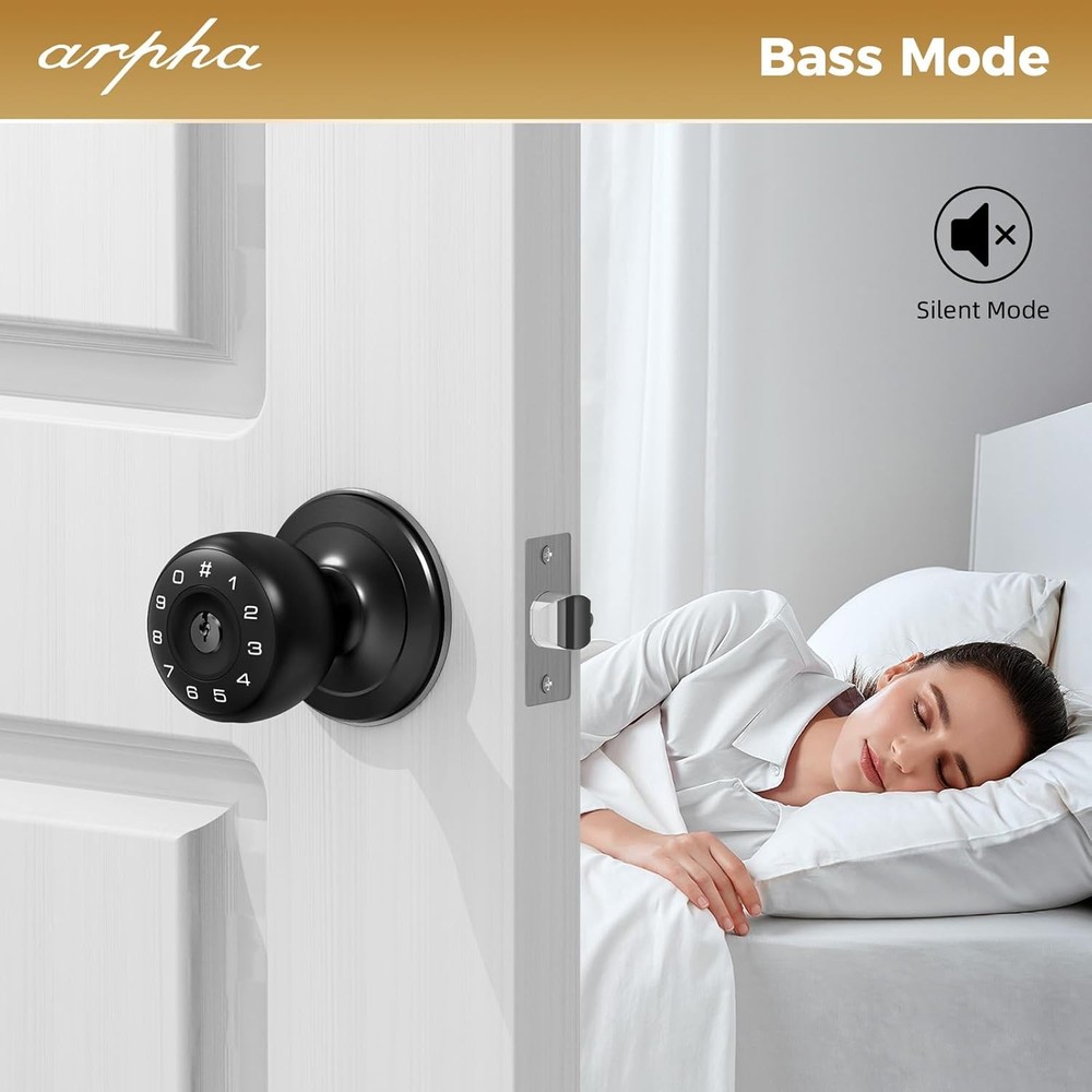 ARPHA Smart Keypad Door Knob Auto Lock Keyless Entry AntiPeeping Password Handle