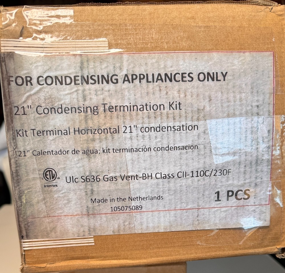 ubbink/Rinnai 223177PP 21" Condensing Horizontal Termination Kit, New-old-Stock