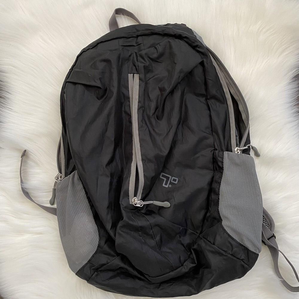 Travelon 100% Polyester Black and Gray Backpack Unisex