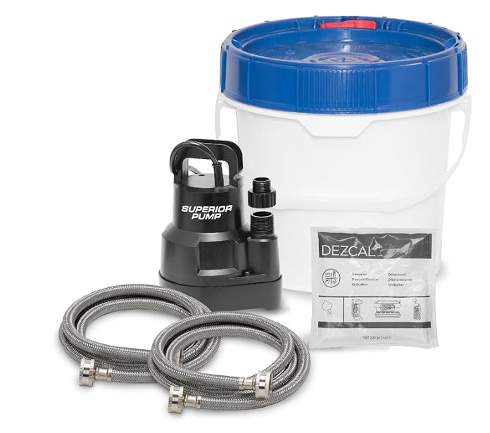 Superior Pump 91660 Tankless Water Heater Descaler Pump Kit with Non-toxic