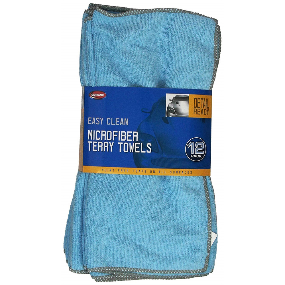 Carrand 12pk Microfiber Towels 14"x14"