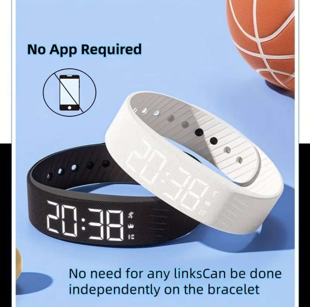 Multifunctional Smart Wristband With LED Display, Pedometer, Alarm Clock & More