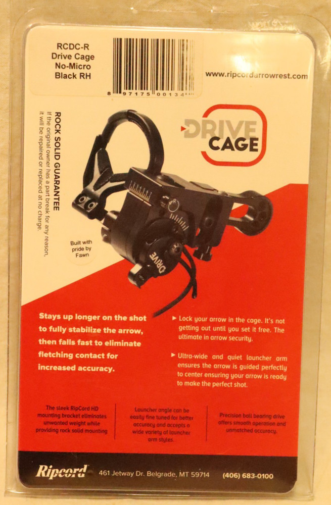 Ripcord Drive Cage Non Micro Black Right Hand
