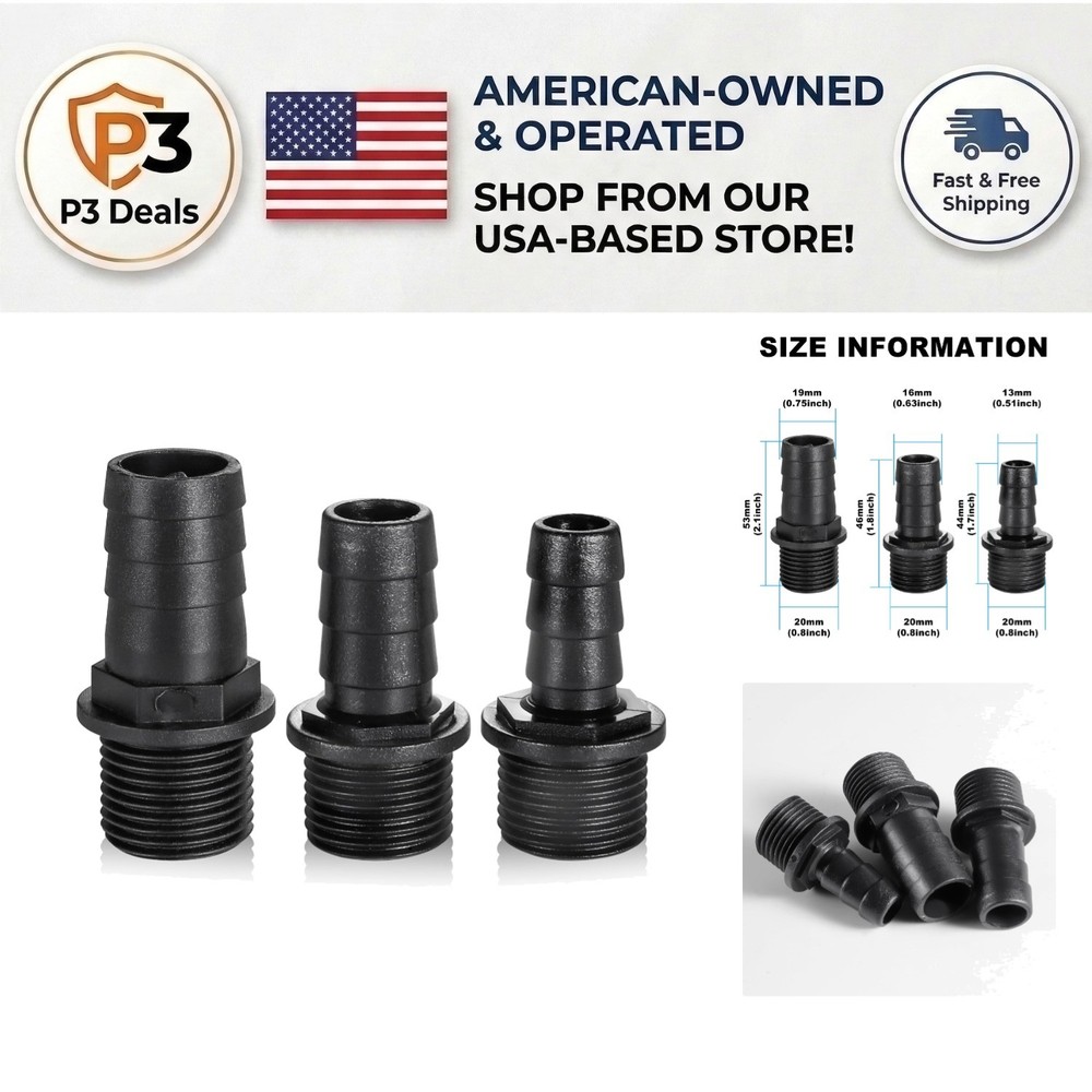 Fountain Pump Nozzle Replacement Kit: 3 Size Adapters for Aquariums & Ponds