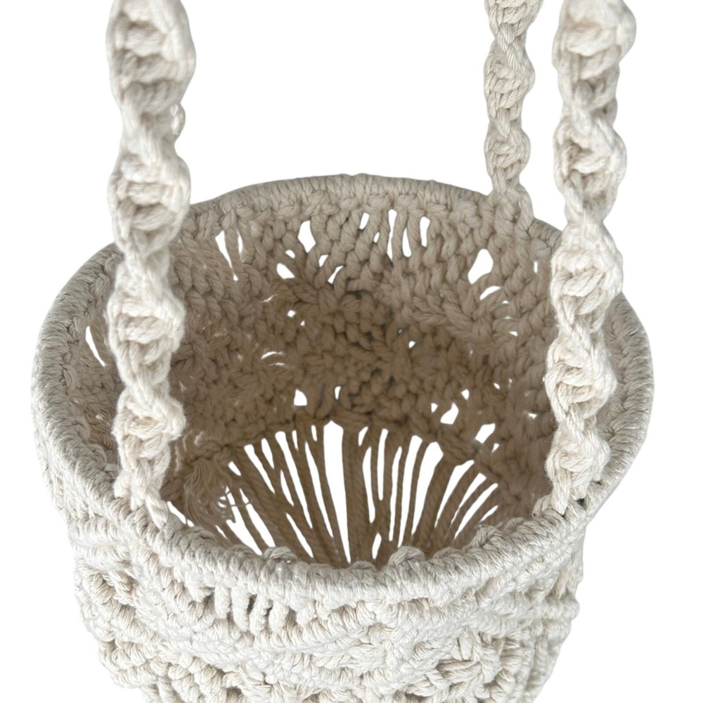 Classic Retro 70's Macrame Medium Size Plant Holder