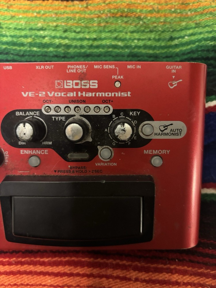 Boss VE-2 Vocal Harmonist Effects Processor Pedal Tested Working