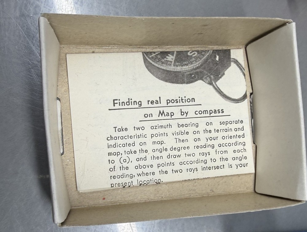 Vintage Lensatic Compass ~ Japan ~ In Box