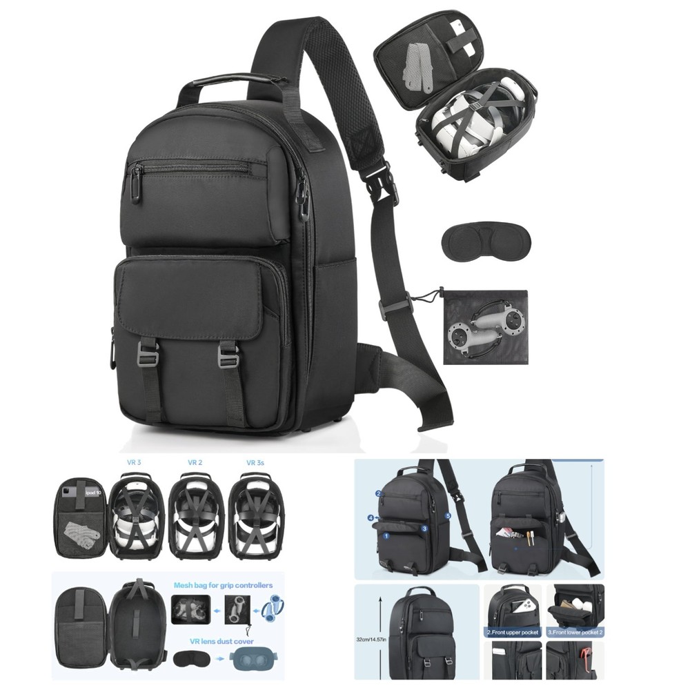 Protective Carrying Backpack for VR Headsets - Mesh Pockets for Accessories