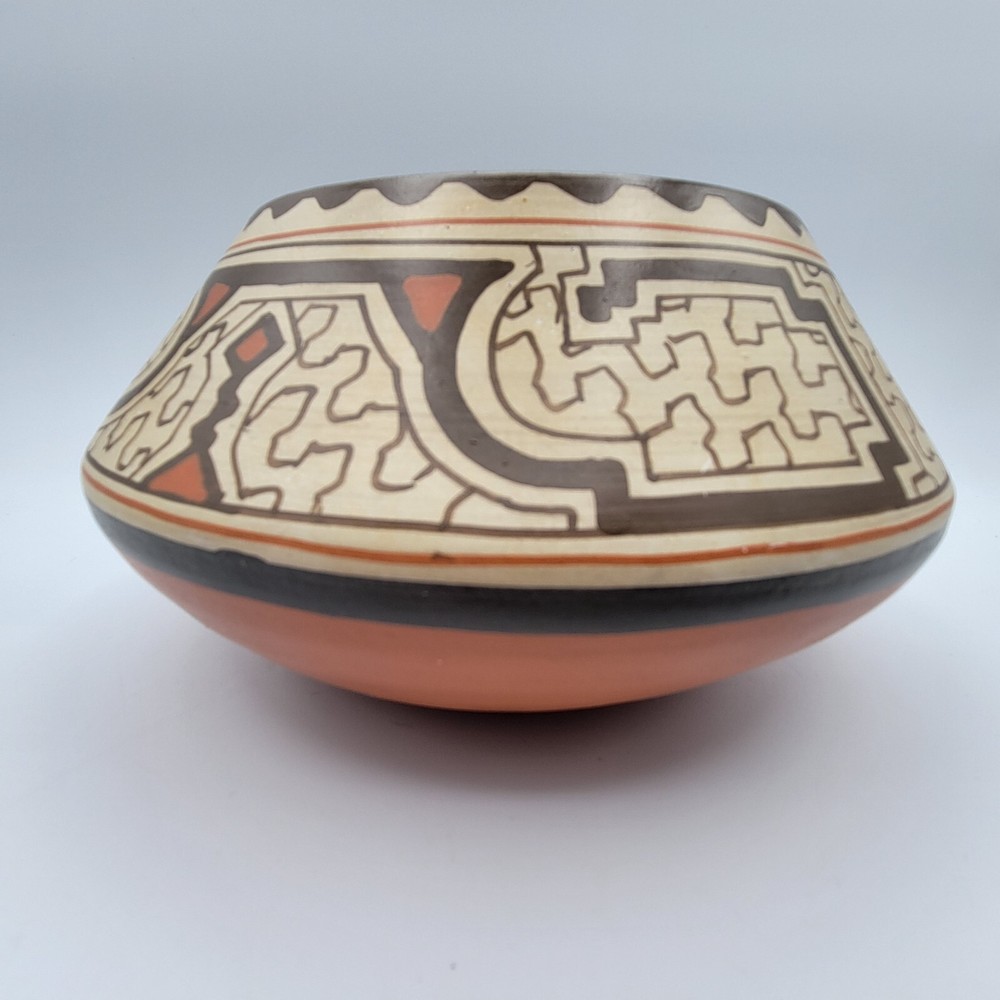 Shipibo Conibo Peruvian Pottery Bowl Handmade