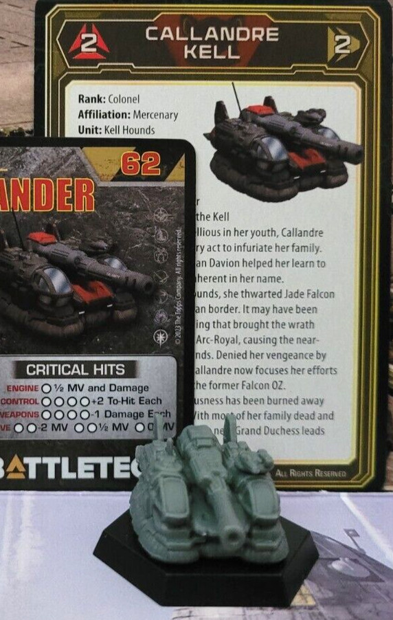 Battletech Commander Hover Tank Legendary Mechwarriors II Miniature