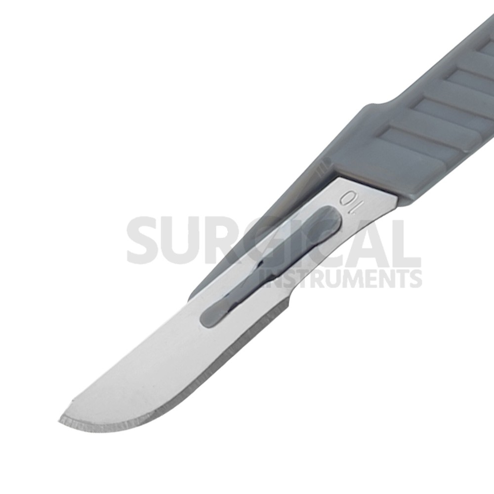 10 Pcs Disposable Scalpel #10, Sterile, Plastic Handle ( High Quality )