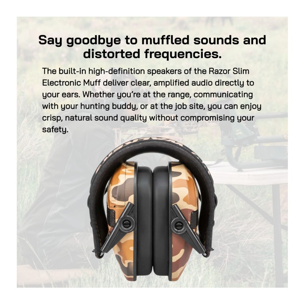 Walkers Razor Slim Electronic Duck Camo Muff Bundle Protective Case