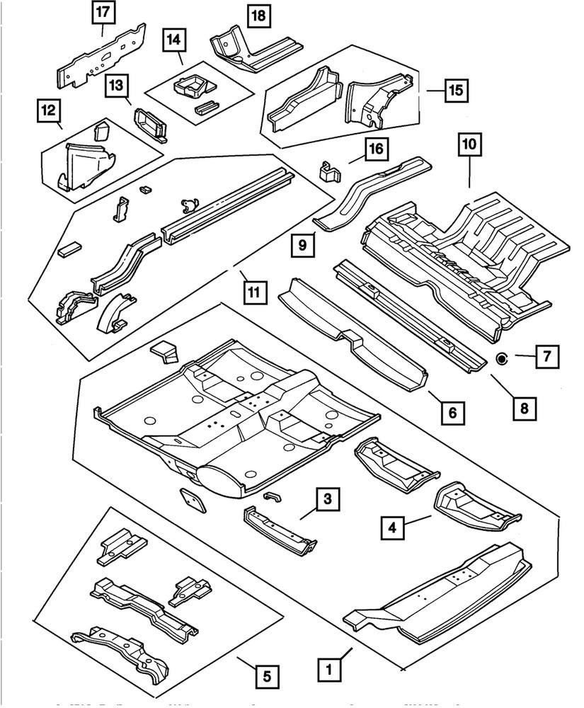 Genuine Mopar Side Rail Cap Right 4580346AE