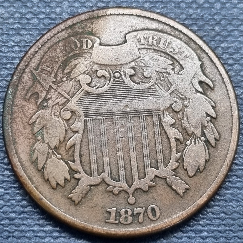 1870 Two Cent Piece 2c Better Grade #100395