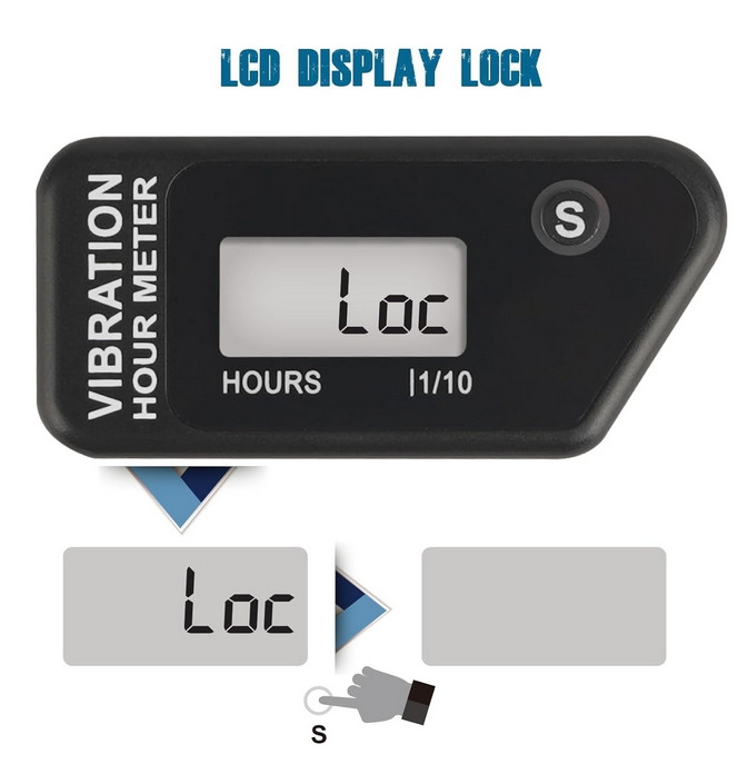 Vibration HourMeter for Maintenance,for Lawn Mower Generator MotorcycleChainsaws