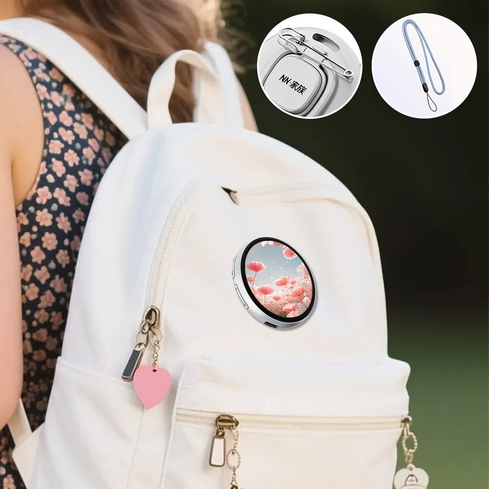 BT Connection Peripheral Badges 1.85-In IPS Dynamic Smart Display Screen Tag Pin