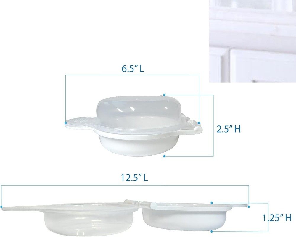 2 PCS Microwave Egg Cooker/Poacher Scrambled Omelet Maker Breakfast Kitchen