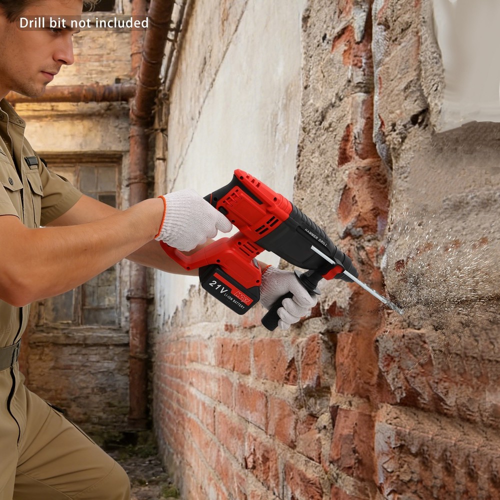 Hammer Drill Battery-powered Hammer Drill With 4 Modes Modern Hammer Drill