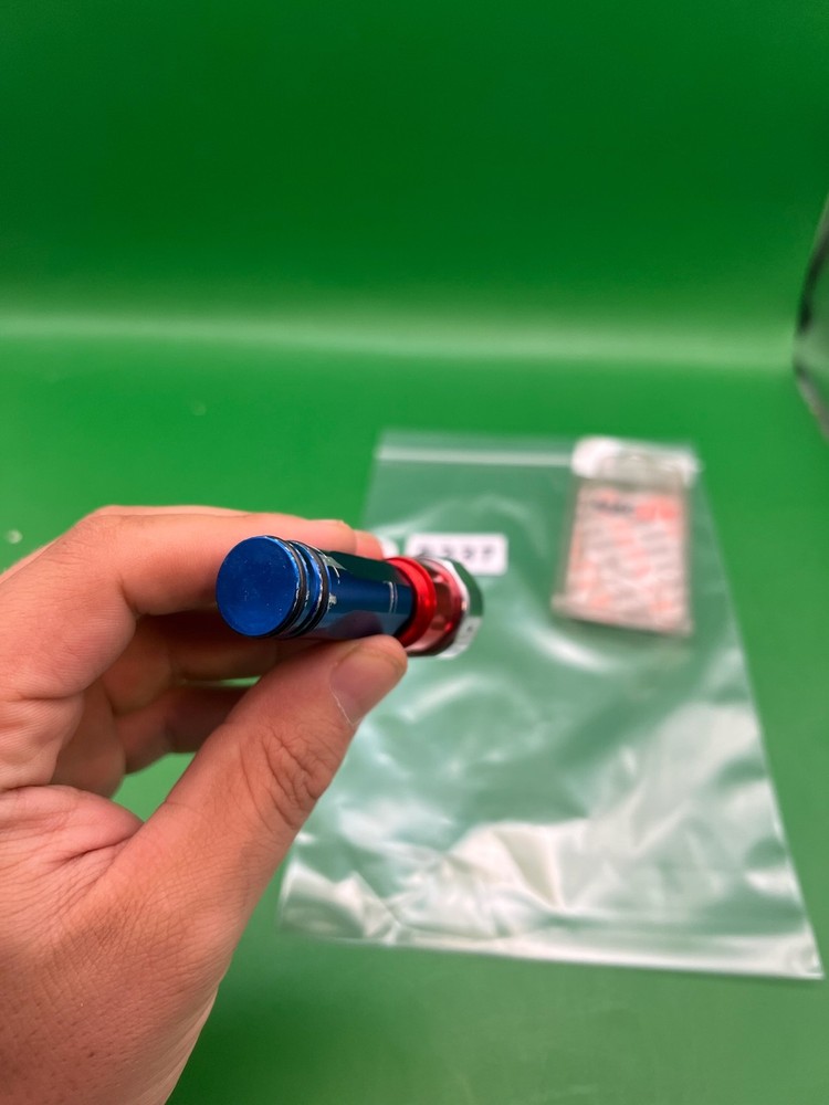 MacDev MF Mini Pressure Gauge Blue Red Silver