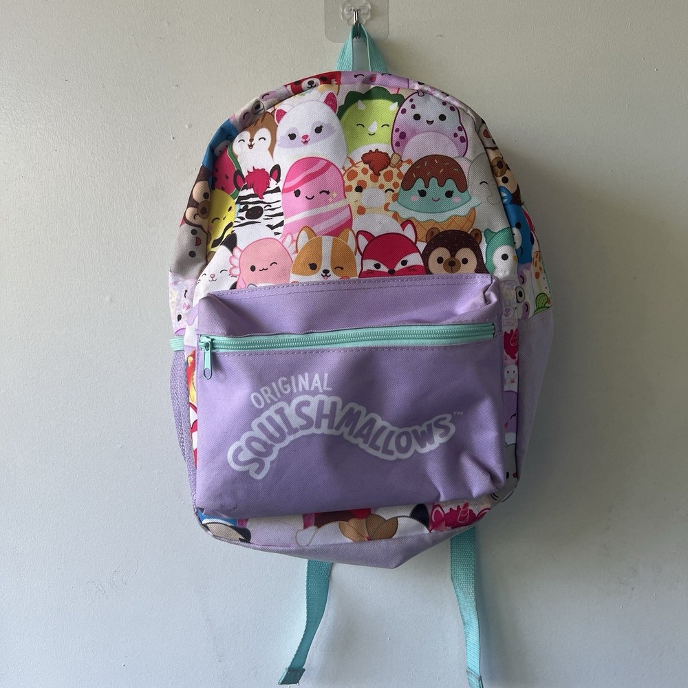 Squishmallow- Kid’s 14” Backpack Lavender and Blue