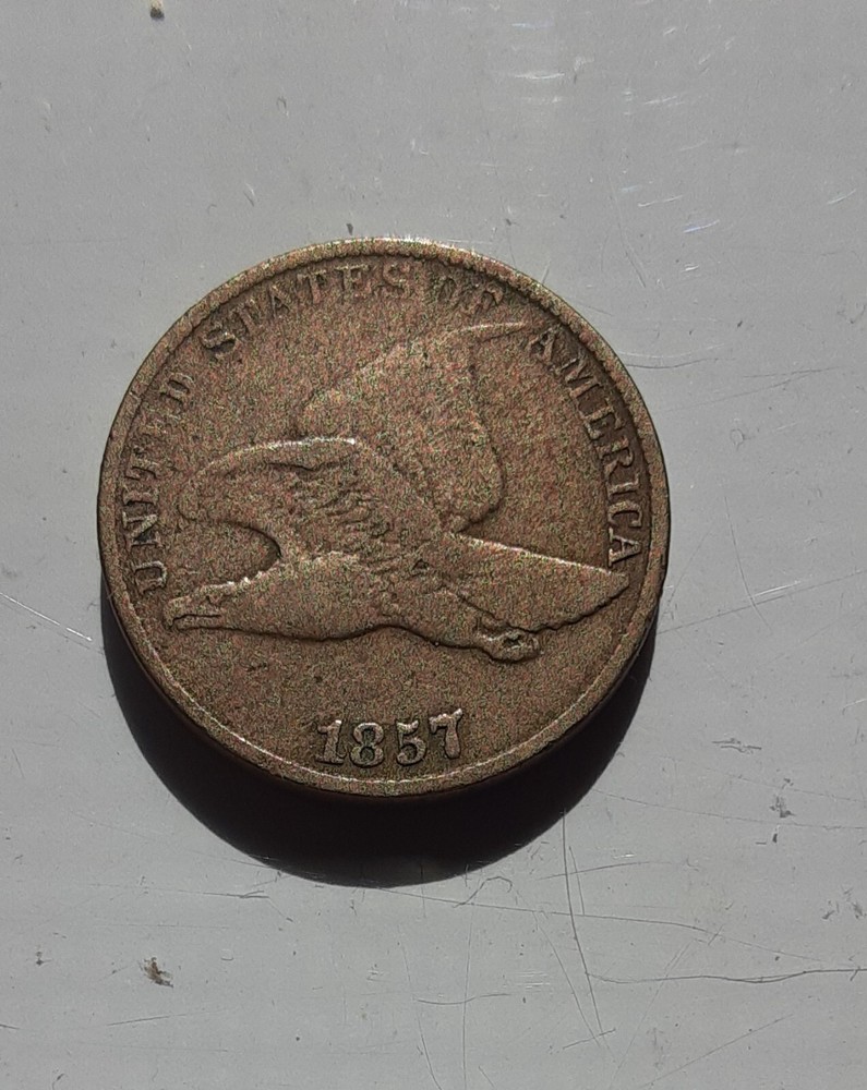 1857 flying eagle cent good condition