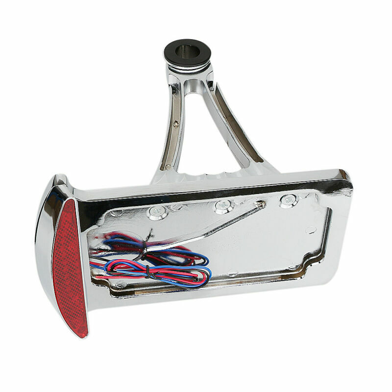 Vertical Side Mount License Plate Holder Bracket Tail Light for Harley Custom US