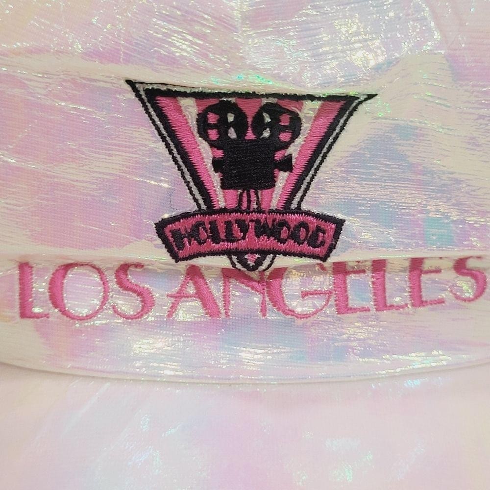 RARE Iridescent Los Angeles Hollywood hat Throwback Cap Adjustable OSFA
