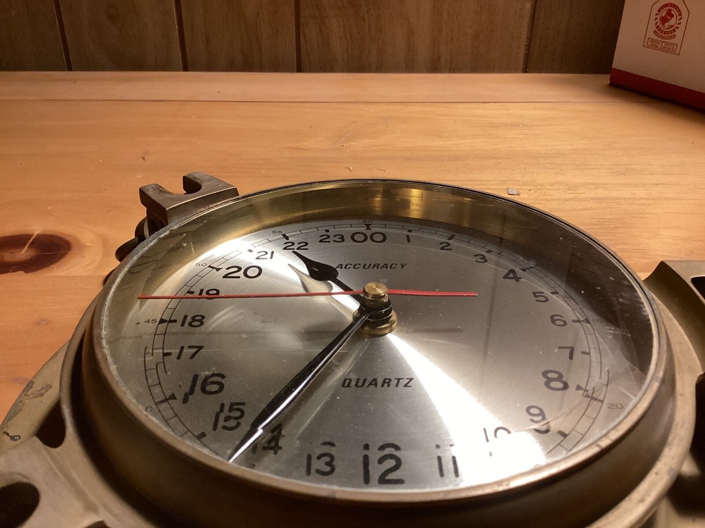 Vintage Accuracy Quartz Brass Clock