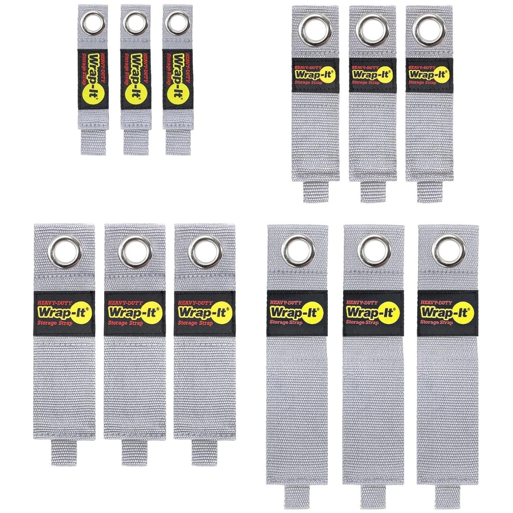Heavy-Duty Straps 12-Pack - Silver RV Cable Organizer