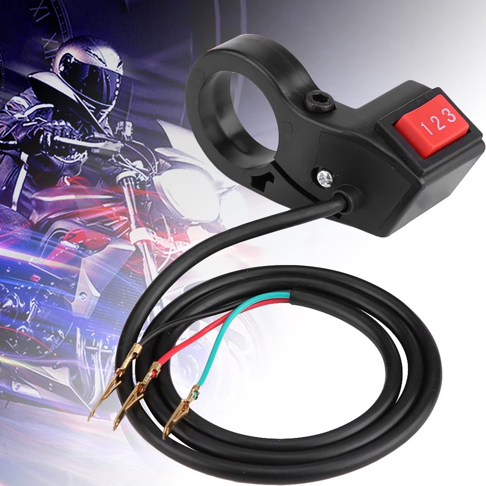 22mm 7/8in Handlebar Electric 3 Speed Module Switch Shift, Motorcycle Handleb...