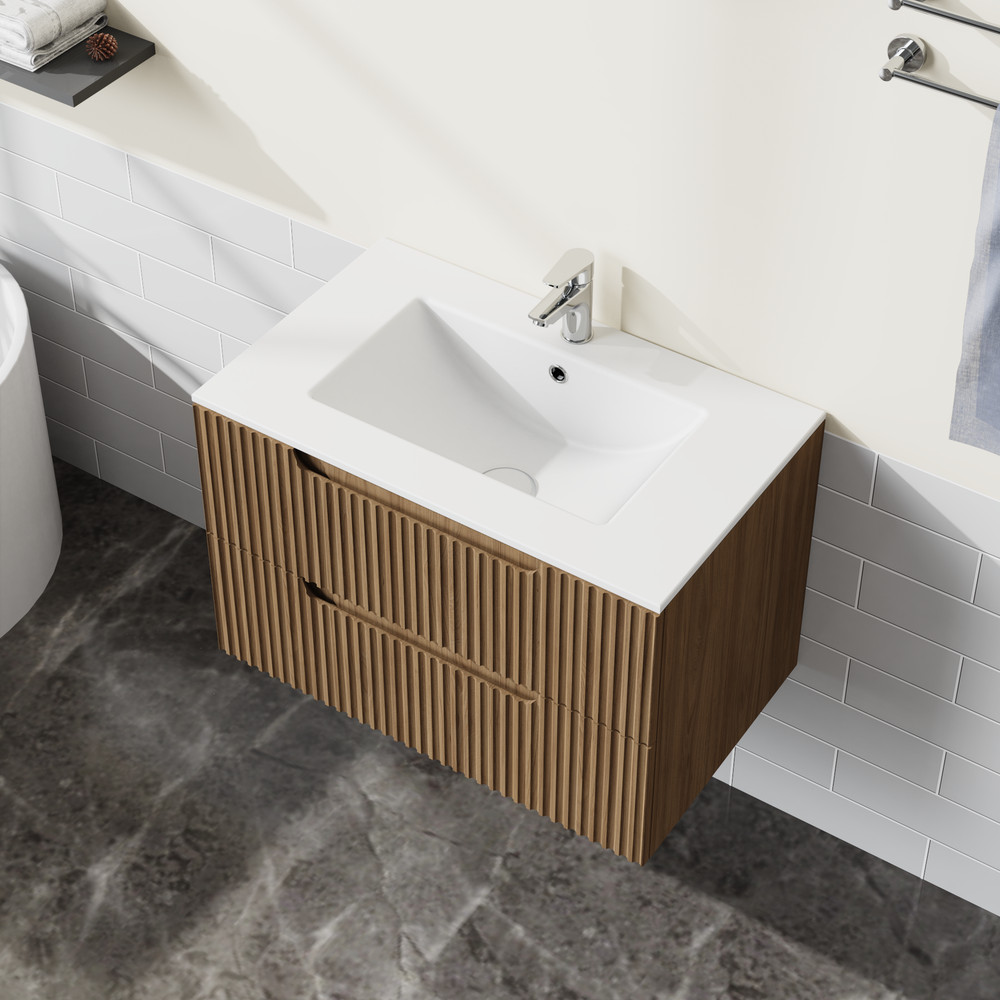 30 inch Undermount Ceramic Sink for Bathroom Vanity, White