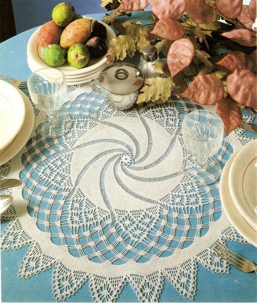 LARGE Whirlwind Centerpiece Doily/Crochet Pattern INSTRUCTIONS ONLY