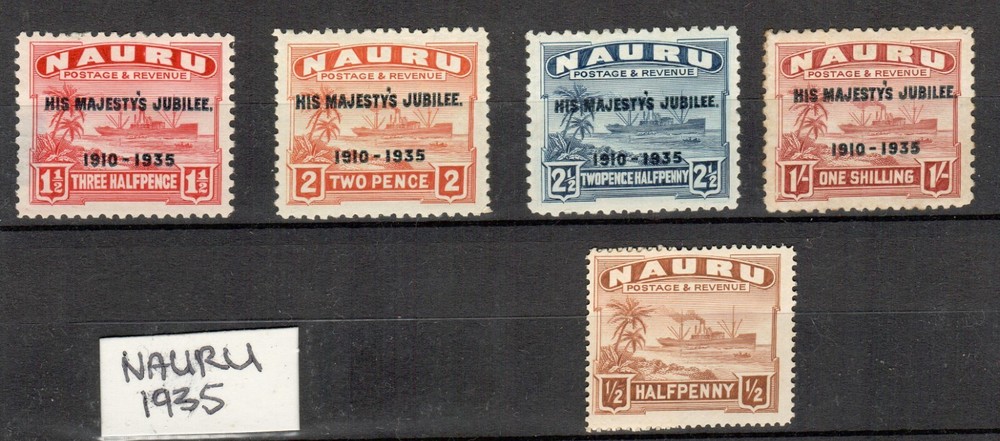 NAURU His Majesty silver Jubilee 1935 lightly hinged.