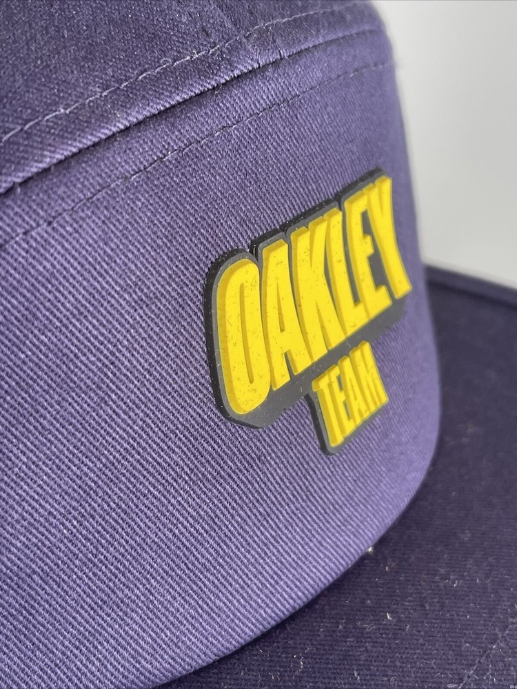 5 Panel Oakley Team Patch Hat Blackout Black Baseball Cap New S/M Adjustable Wow