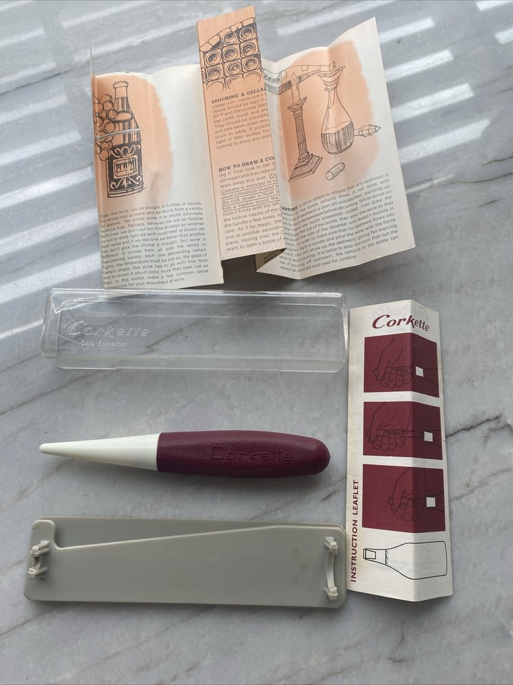 Vintage Spong Corkette Cork Extractor Barware England In Box